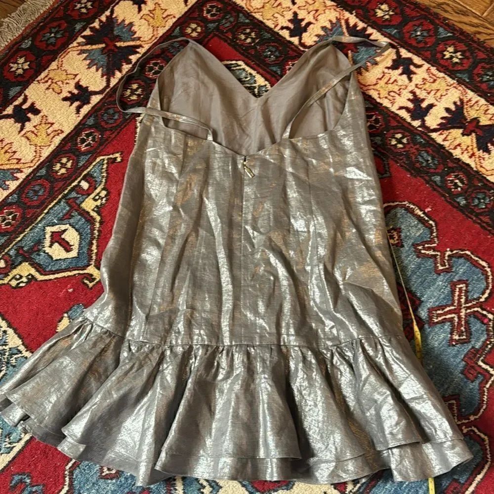 BIRD BY JUICY COUTURE Starry knight Grey Soleil Linen Dress - Picture 6 of 8